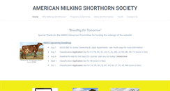 Desktop Screenshot of milkingshorthorn.com