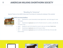 Tablet Screenshot of milkingshorthorn.com